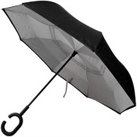 Lot of 4 Grey Double Layer Inverted Umbrellas