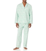 L Amazon Essentials Men's Flannel Pajama Set