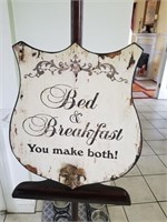 16 by18 inch Wood Bed & Breakfast Sign