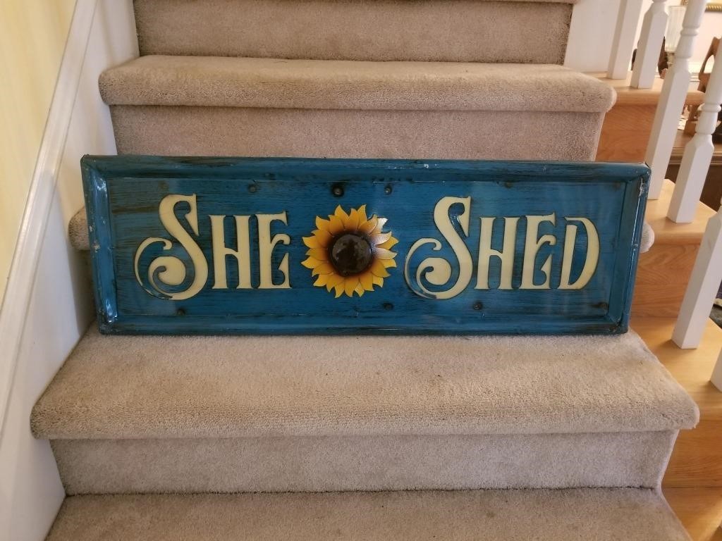 New Metal She-Shed Sign
