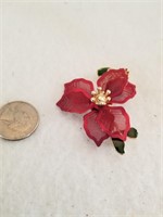 Poinsetta Christmas Brooch