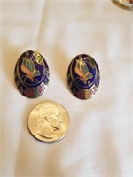 Cloisonne Pierced Earrings