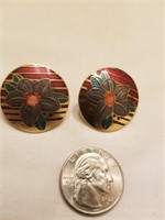 Cloisonne Pierced Earrings