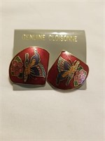 Cloisonne Pierced Earrings