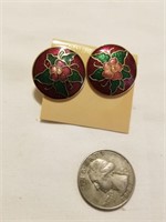 Cloisonne Pierced Earrings