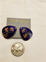 Cloisonne Pierced Earrings