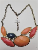 Vintage Necklace With Large Chunky Assorted Shapes