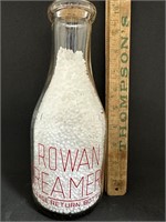 Rowan creamery quart milk bottle