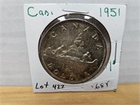 1 1951 SILVER DOLLAR