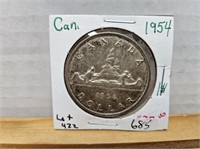 1 1954 SILVER DOLLAR