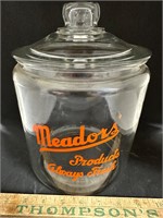 Meador’s glass store jar