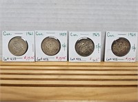 4 50 CENT COINS 1959,1961,1964,1965