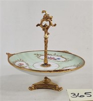 French Filigree Pedestal Pastry Plate