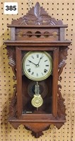 Victorian Walnut Carved Clock