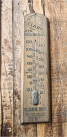 Rare Antique wood Clark Bar thermometer