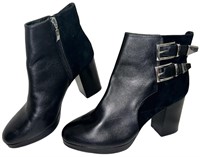Classic Black Leather Booties