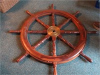 Authentic Ships Wheel Teak Wood