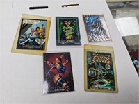 5 VTG Comic Trading Cards