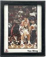 Framed and Signed Yao Ming Picture