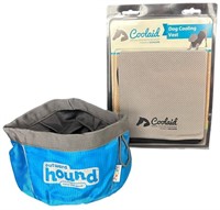 Pet Cooling Vest and Water Bowl