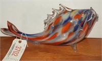 Art glass figural fish table centerpiece/vase