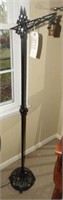 Cast iron decorated floor lamp 58”