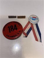 4 vintage pins 2 marked (living room)