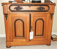 Antique Walnut single drawer over two door