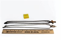 (2) BIC Necklaces - 1 with Cross and 1 with Arrow
