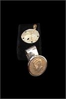 Sterling Coin Clip and Star Fish Pendant - 1.48