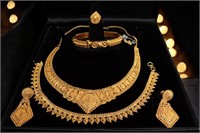 Outstanding 22K Gold Ladies Indian Evening Wear