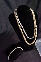 (2) Pearl Necklaces and (1) Pearl Bracelet