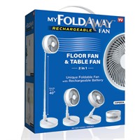 My Foldaway Rechargeable Fan, All in 1 Folding Fan
