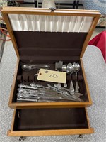 MISC SILVERWARE WITH A BOX