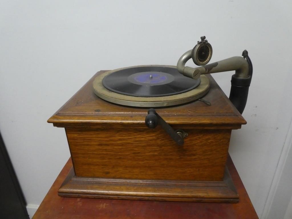 Antique Gramophone  16" X 15" X 14"
