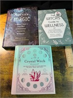 3 BOOKS PRACTICAL MAGIC, WITCHES, CRYSTAL