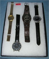 Group of men's wrist watches