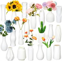 Zubebe 40 Pcs Tall Plastic Floral Vase Set