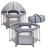 hiccapop 48” PlayPod Baby Playpen w/ Dome