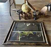 Assorted Decorative Items & Mirror