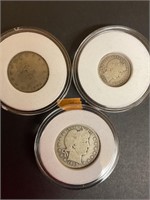 Mathew mint set barber quarter,dime,nickel set