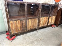 Rustic/industrial 4 door cabinet. 80”long40”tall