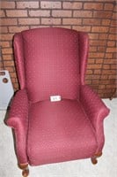 wing back chair which reclines