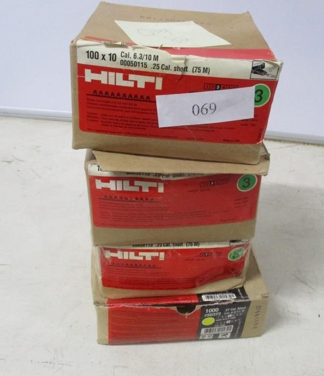 Lot of Hilti Green & Yellow Shots .25, .27 Cal