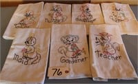 embroidered dish towels