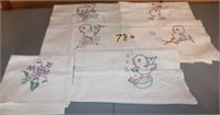 Embroidered dish towel sets