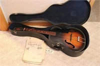 Harmony guitar and case
