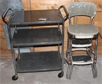 Cosco highchair and kitchen cart on wheels