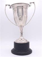 A Sterling Silver Two Handled Trophy Cup - Given t