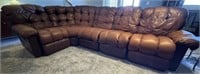 L Shape La-Z-Boy Leather Sectional Sofa